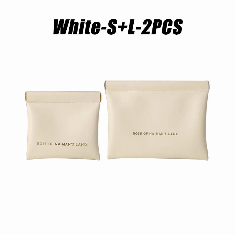 Small Makeup Bag Data Mini Portable Cable  Digital Storage Bag Automatically Closes Wired Earphones Carrying Bag Power Charger