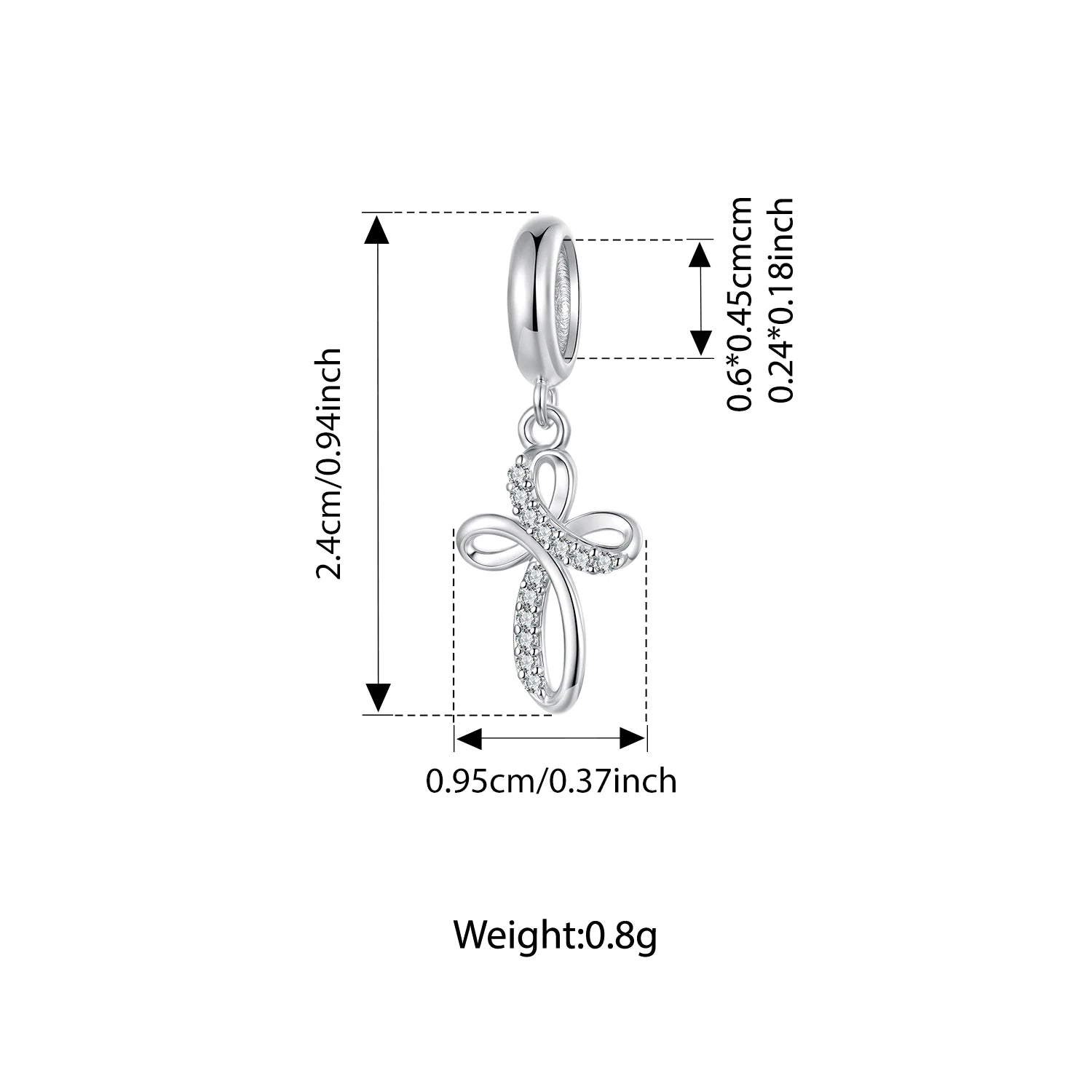 Bamoer 925 Sterling Silver Mystery Medusa Charm Transparent Glass Serpent Pendant  for Women Bracelet Accessories DIY Punk Gift