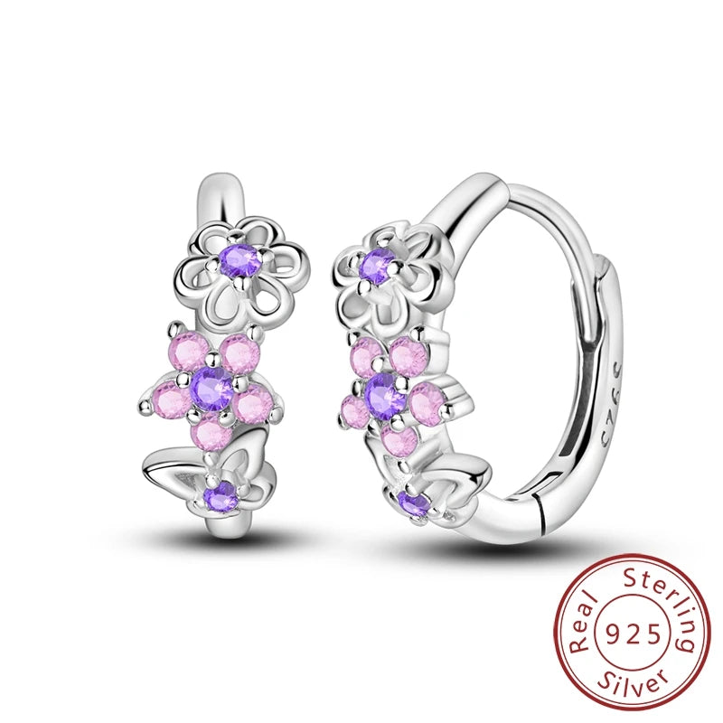 Hoop Earring 2024 New 925 Sterling Silver Earring Women Drop Earring For Wedding Engagement Birthday Party Fashion Jewelry Gift