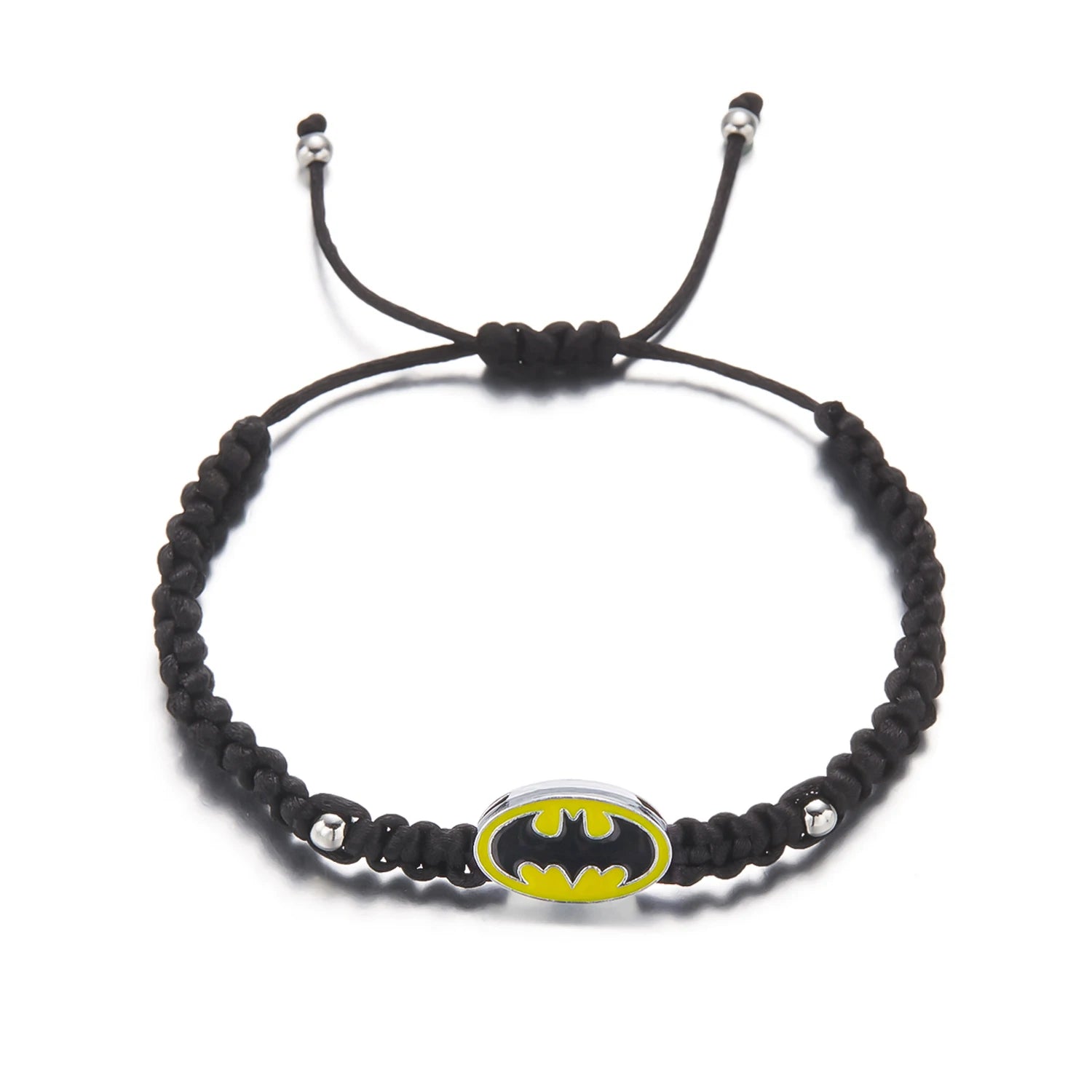 Handwoven Bat Spider Bracelet for Women Unisex Halloween Black String Rope Braided Bracelets Festival Party Jewelry Accessories