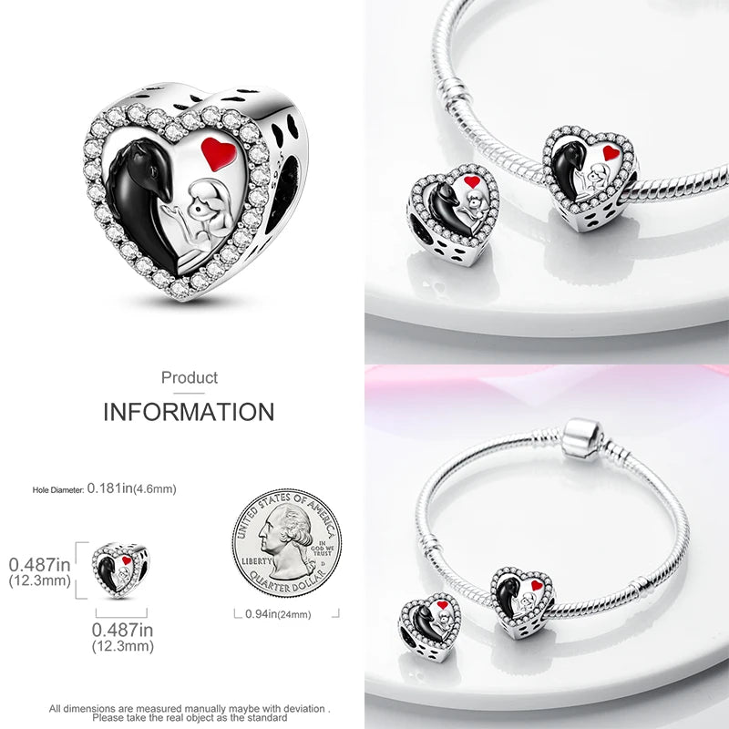 925 Sterling Silver Boy Girl Couple Lovers Beads Marriage Charms Dangle Fit Original  Bracelet Charms Jewelry Women DIY