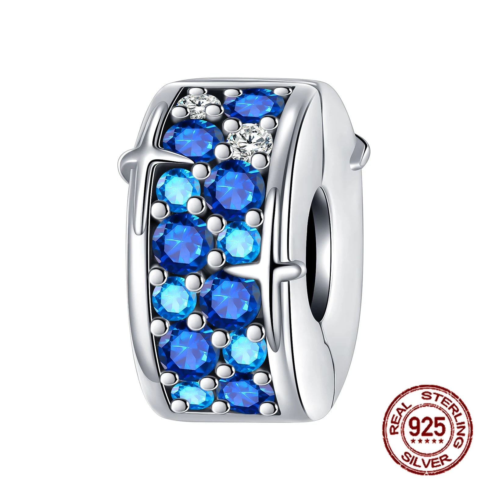 Breloque en argent sterling 925 représentant la lune, l'étoile, l'avion, l'espace, série bleue, compatible avec les bracelets Pandora originaux, bijoux à offrir