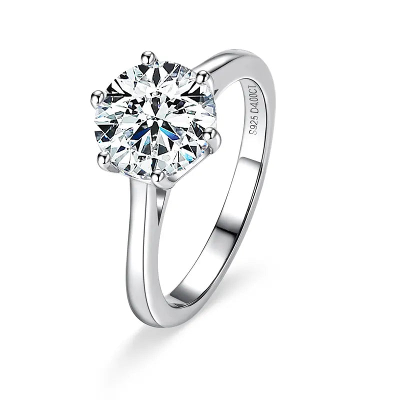 GRA Certified Round Moissanite Engagement Ring Lab Diamond Solitaires Rings for Women S925 Silver Wedding Party Band Jewelry