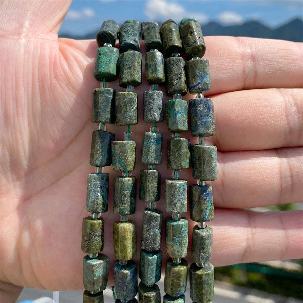 Natural Irregular Cylinder Stone Bead Charoite Amethyst Apatite Loose Charm Beads For Reiki Jewelry Making Bracelet Necklace DIY - Madeinsea©