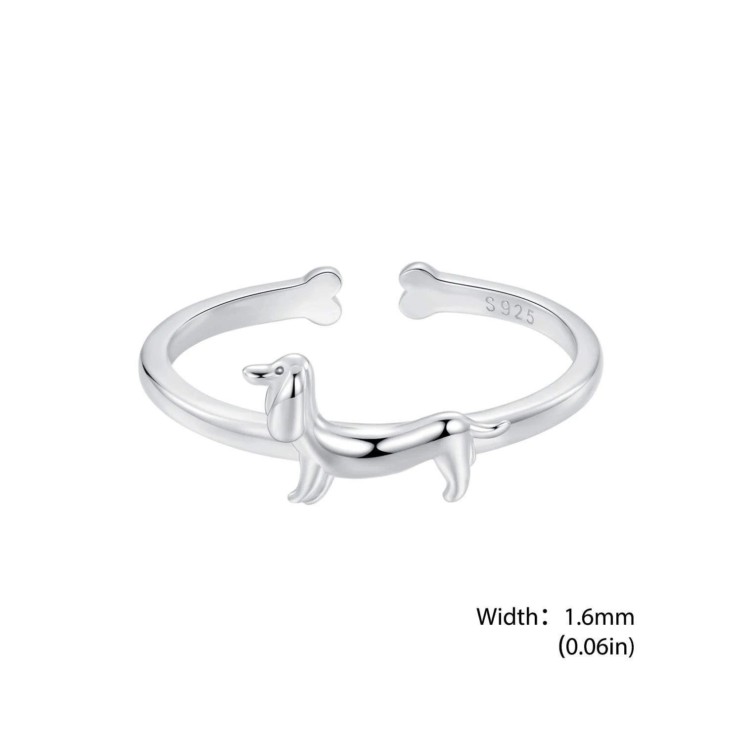 BISAER 925 Sterling Silver Bird Open Ring Animal Band Adjustable Size 5-8 for Women Party Original Design Fine Jewelry EFR714-E