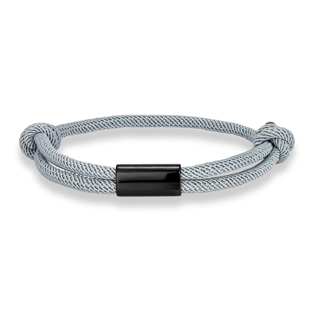 MKENDN Personalized Adjustable Sliding Knot Bracelet for Dad Individual Engraving Bracelet Couple Bracelet Initials Father's Day