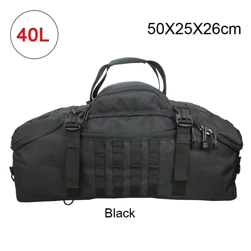 LQARMY 40L 60L 80L Men Sport Gym Bag Tactical Waterproof Backpack Sports Travel Bags Molle Camping Backpacks