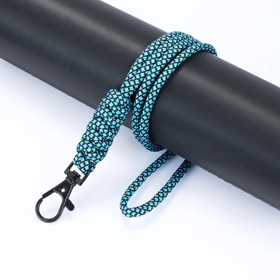 Handmade Paracord Keychain Mobile Phone Student Card Lanyard Mountaineering Survival Key Ring Elderly Anti Slip Hanging Rope