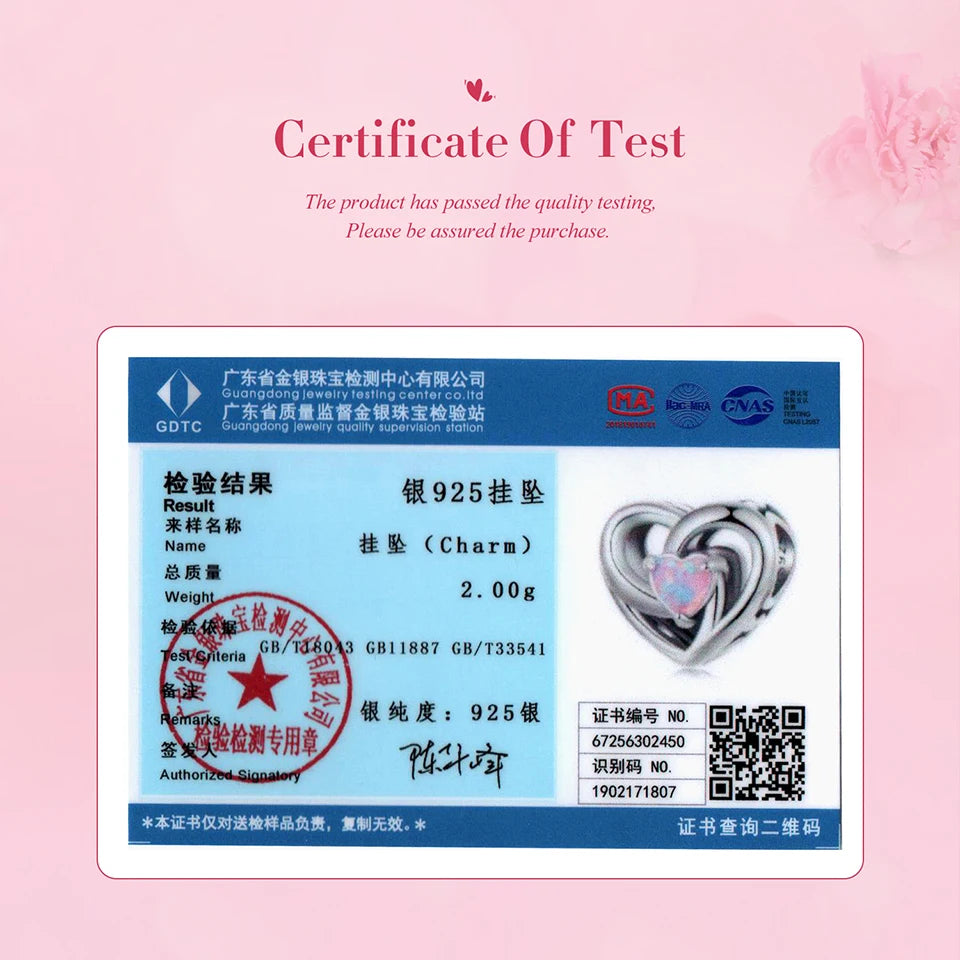 BAMOER 2025 Neuer Herzanhänger aus massivem 925er Sterlingsilber, passend für Originalarmbänder, DIY-Schmuckzubehör von BAMOER Beads