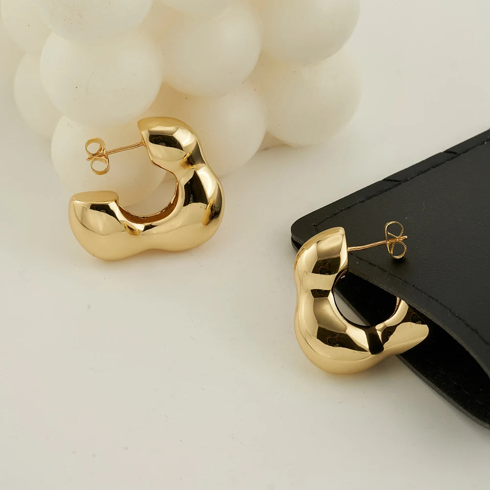 ENFASHION Aretes Cloud Stud Earrings For Women's 18K Gold Plated In Earings Fashion Hight Street Jewelry Gift Dailywear E241647