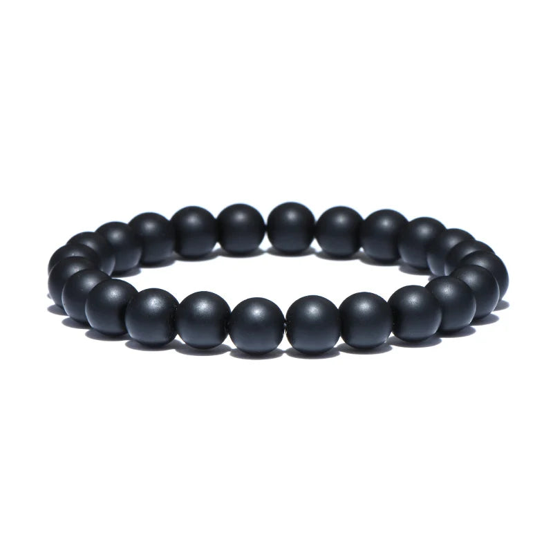 Artifact Meditation Healing Bracelet Men 4mm/6mm/8mm/10mm Tiger Eyes Obsidian Stone Beaded Braslet Father Day Gift Yoga Braclet