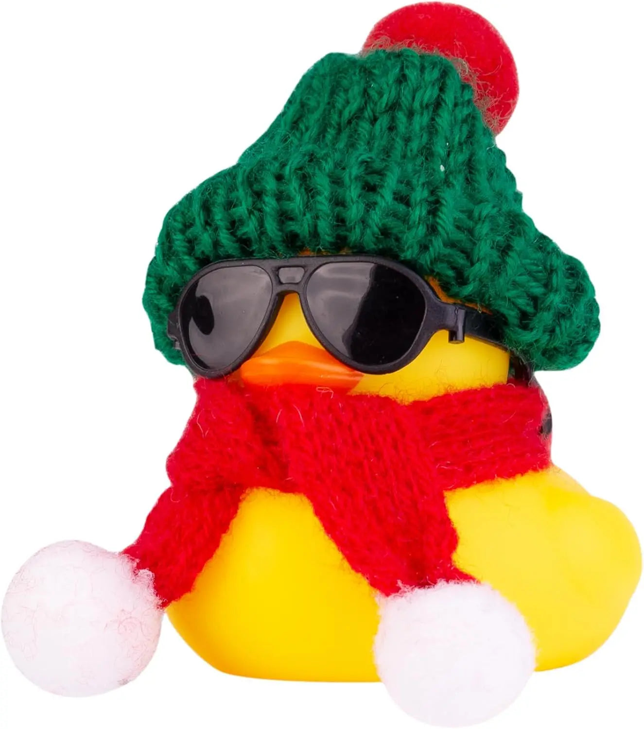 Rubber Duck Car Ornaments Winter Duck Car Dashboard Decorations for Christmas Decor and Home Decorations with Mini Hat Scarf