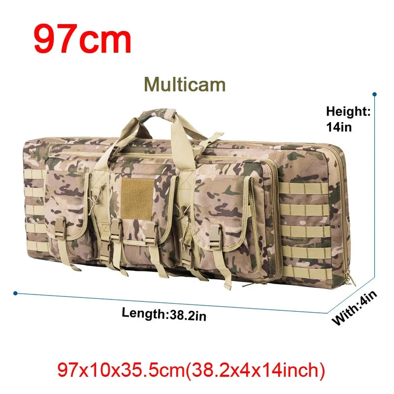 81 97 106 122cm Tactical Gun Bag Double Rifle Case  Molle Rifle Bag Sniper Airsoft Gun Case Backpack Hunting Gun Holster