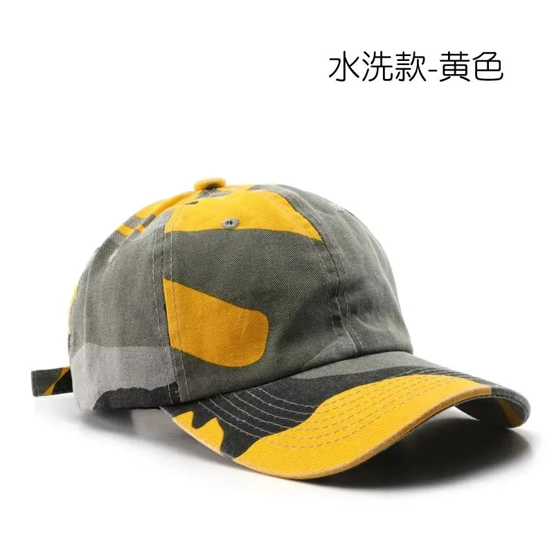 New Japanese Style Street Tide Brand Soft Top Camouflage Baseball Cap Female Face Little Wild Peaked Cap