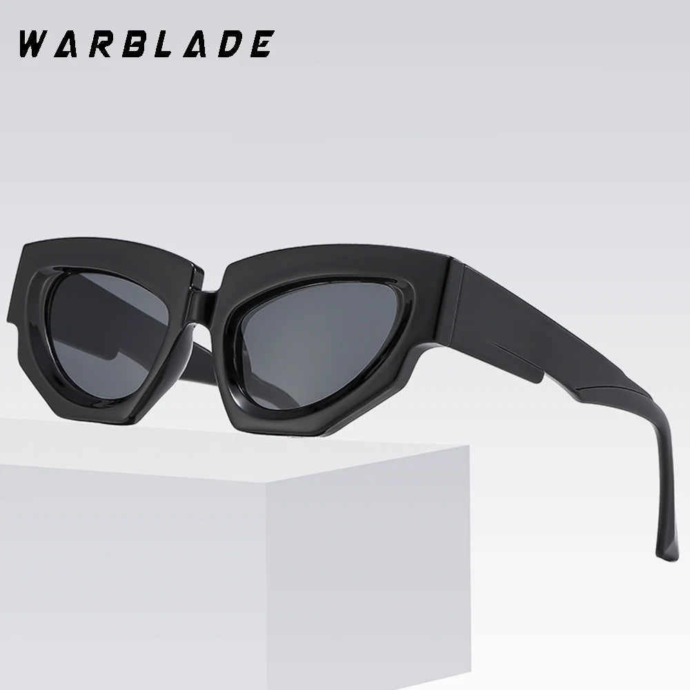 2025 Vintage Cat Eye Sonnenbrille Frauen Männer Luxus Marke Design Unregelmäßigen Rahmen Polygon Sonnenbrille Für Dame Trendy Brillen UV400