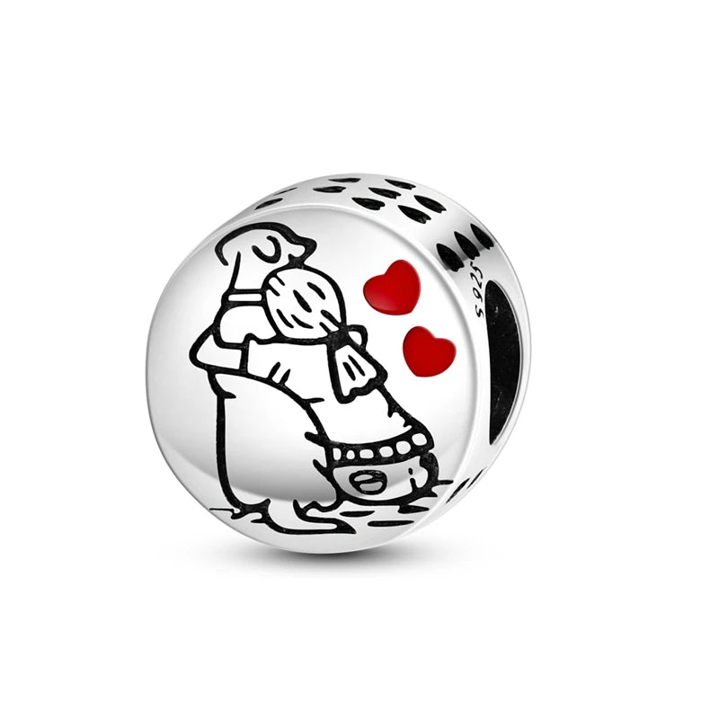 New 925 Sterling Silver Charms Bead Red Cherry Strawberry Love Heart Charm Fit Original Bracelet Pendant DIY Jewelry For Women - Madeinsea©