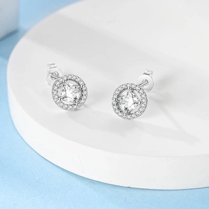 Classic Zircon Stud Earrings For Women Pearl Drop Earring 100% 925 Sterling Silver Butterfly Heart-Shaped Earings Fine Jewelry