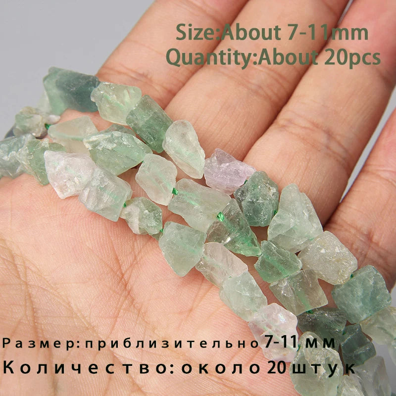 7.5" Natural Irregular Rough Stone Beads Raw Rock Lapis Quartzs Nuggets For Jewelry Making DIY Earrings Bracelet Supply 7-30mm