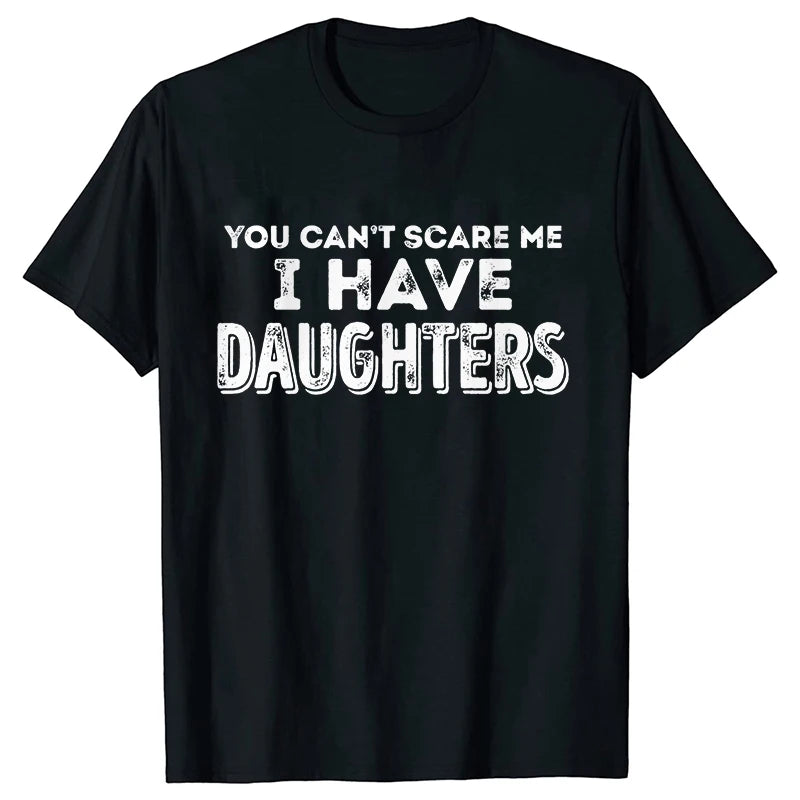 T-shirts for Men Funny Print Tshirt Dad Daddy Daughters Oversized Clothes Short Sleeve Tees Children Cute Joke Men Tshirt Tops