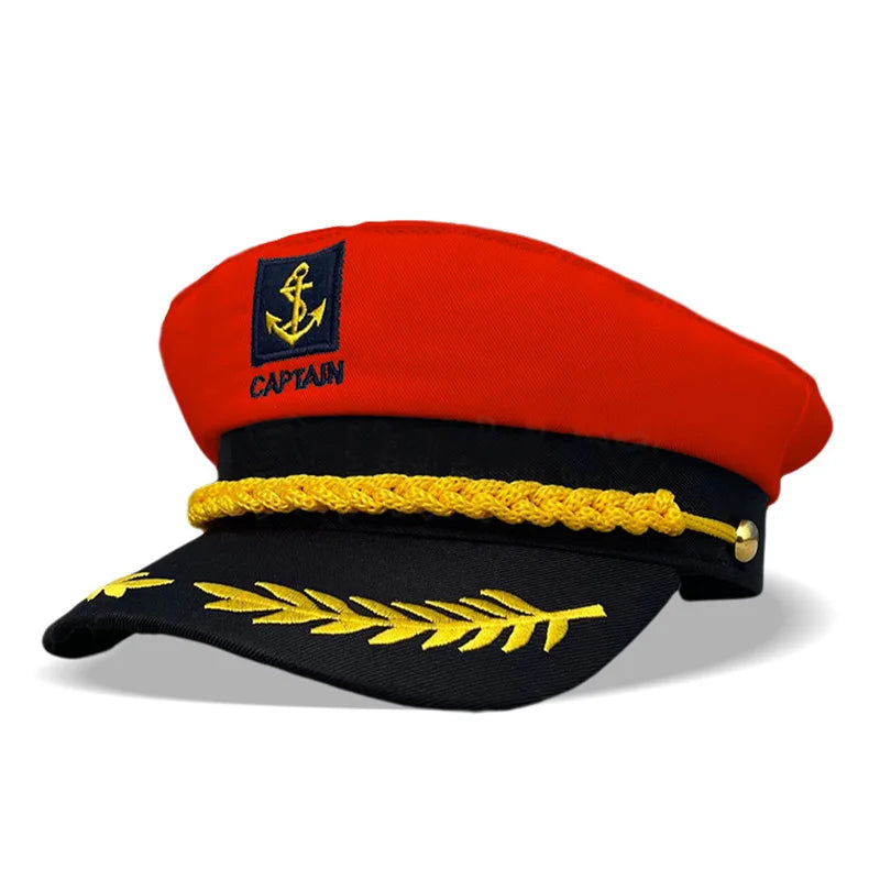 Adult Yacht Sailor Captain Hat Adjustable Men's and Women's Party Hat Makeup Ball Dressing Event Excellent Stylish Accessories