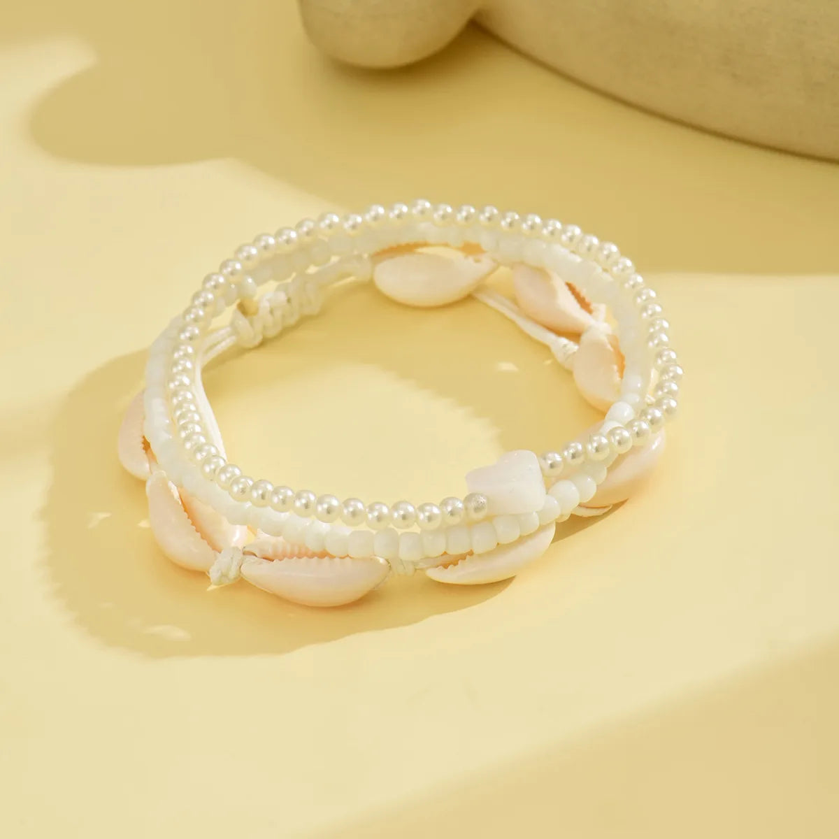 Bohemian Sea Shell Woven Anklet For Women Ceramic Fish Heart Shells Beads Bracelet On The Leg Boho Beach Barefoot Sandal Jewelry