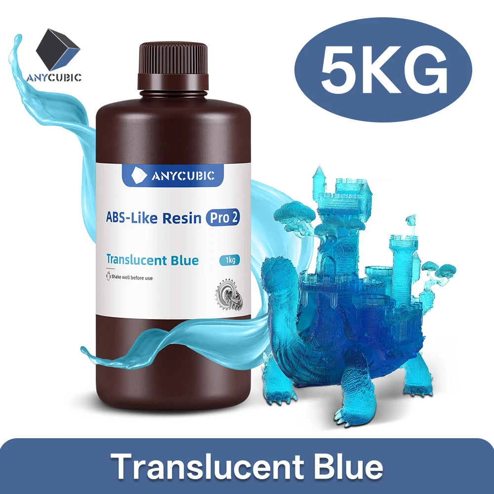 Newest Anycubic ABS-Like+ Resin Pro 2 Rapid UV Curing 405nm Standard Photopolymer Resin ABS 3D Resin High Precision for LCD