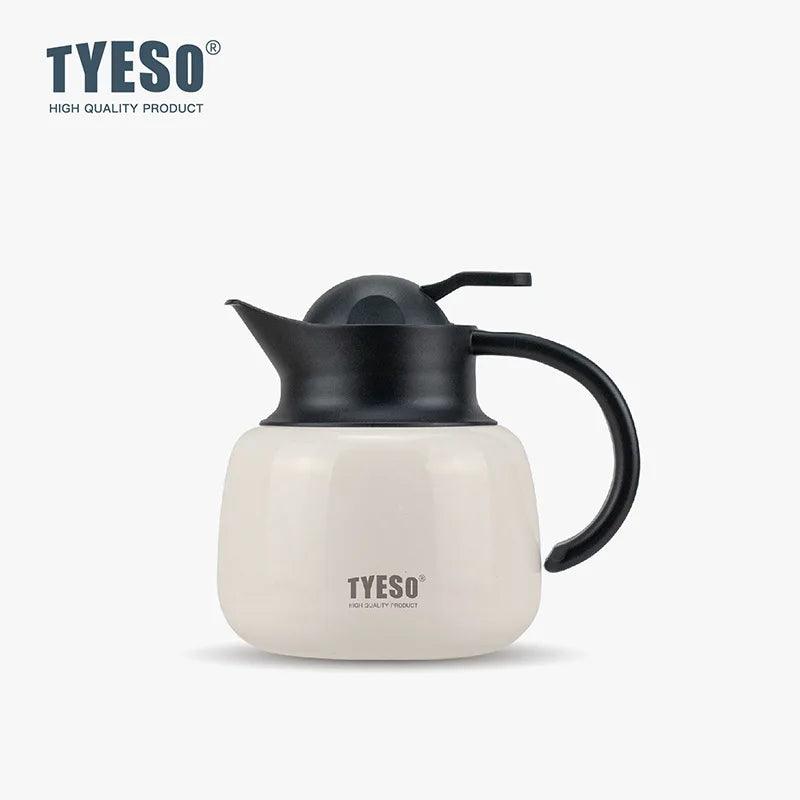 Tyeso Stainless Steel Tea Thermos Heat/Cold Retention Tea-Water Separation Infuser Large Capacity Teapots For Coffee Travel Gift