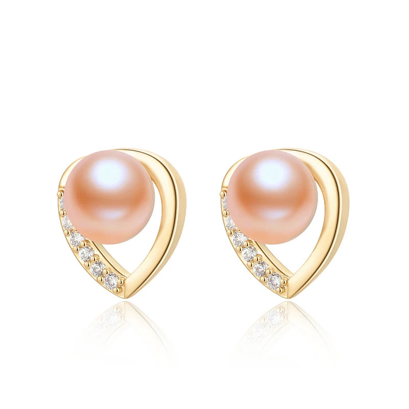 Real Natural Freshwater Pearl Fashion Earrings Ladies Elegant Earrings Jewelry Valentine's Day Girlfriend Birthday Wedding Gift