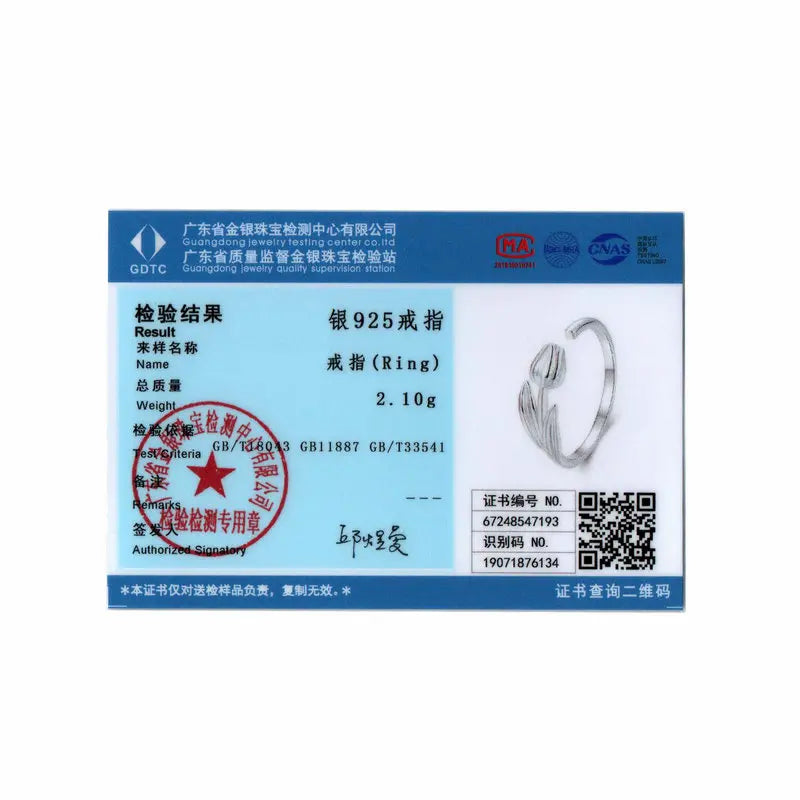 BISAER Bague ouverte en argent sterling 925 avec feuilles Boucles d'oreilles créoles simples en feuilles Plaqué or blanc pour femmes Ensemble de bijoux fins de fête Cadeau