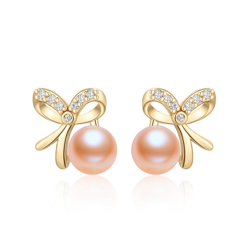 OXTAO Real Natural Freshwater Pearl Fashion Ladies Elegant Earring Jewelry Valentine's Day Girlfriend Birthday Wedding Gift