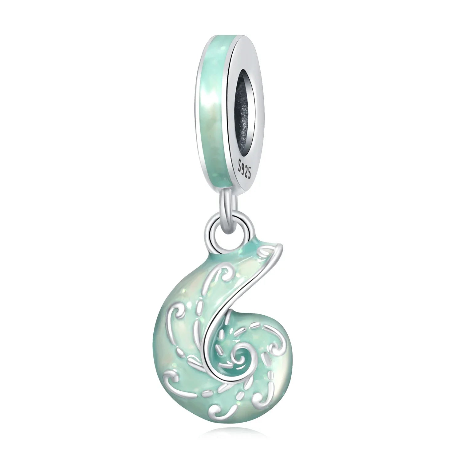 Summer 925 Sterling Silver Sea Mermaid Shell Charm Pendant Beads Fit Charms  Original Bracelet for Women Jewelry Making