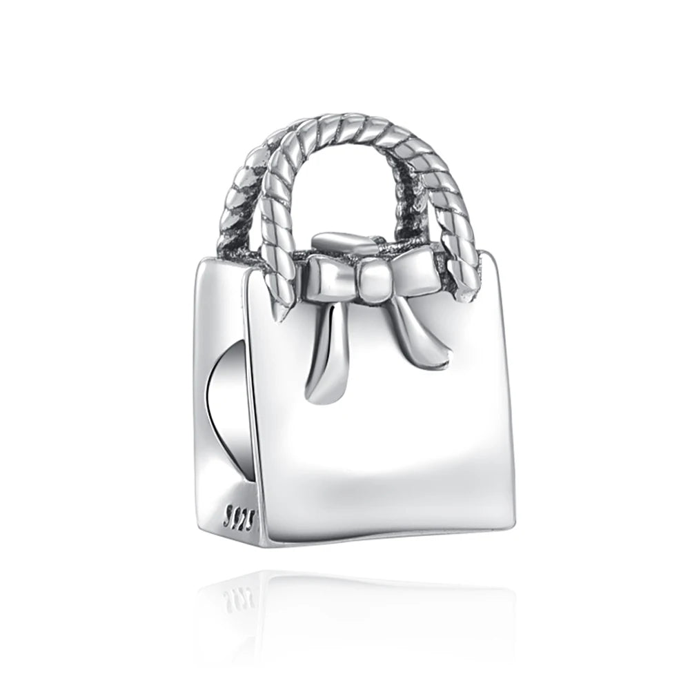 New Original 925 Silver Plated Accessories Fashion Charm Perfume High Heels Bead Fit Pendant Bracelet For Women DIY Jewelry Gift