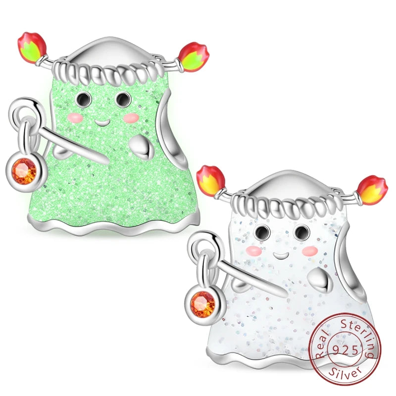 Halloween 925 Sterling Silver Design Charms Beads Pendants Suitable for Original Bracelet DIY Exquisite Making Jewelry