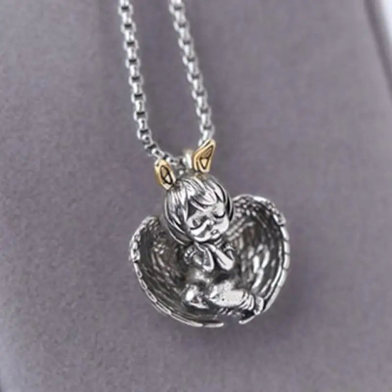 Silver-Plated Anime Mecha Beautiful Girl Girl Pendant Necklace Men and Women Hip-Hop Rock Punk Trendy Jewelry Gift - Madeinsea©