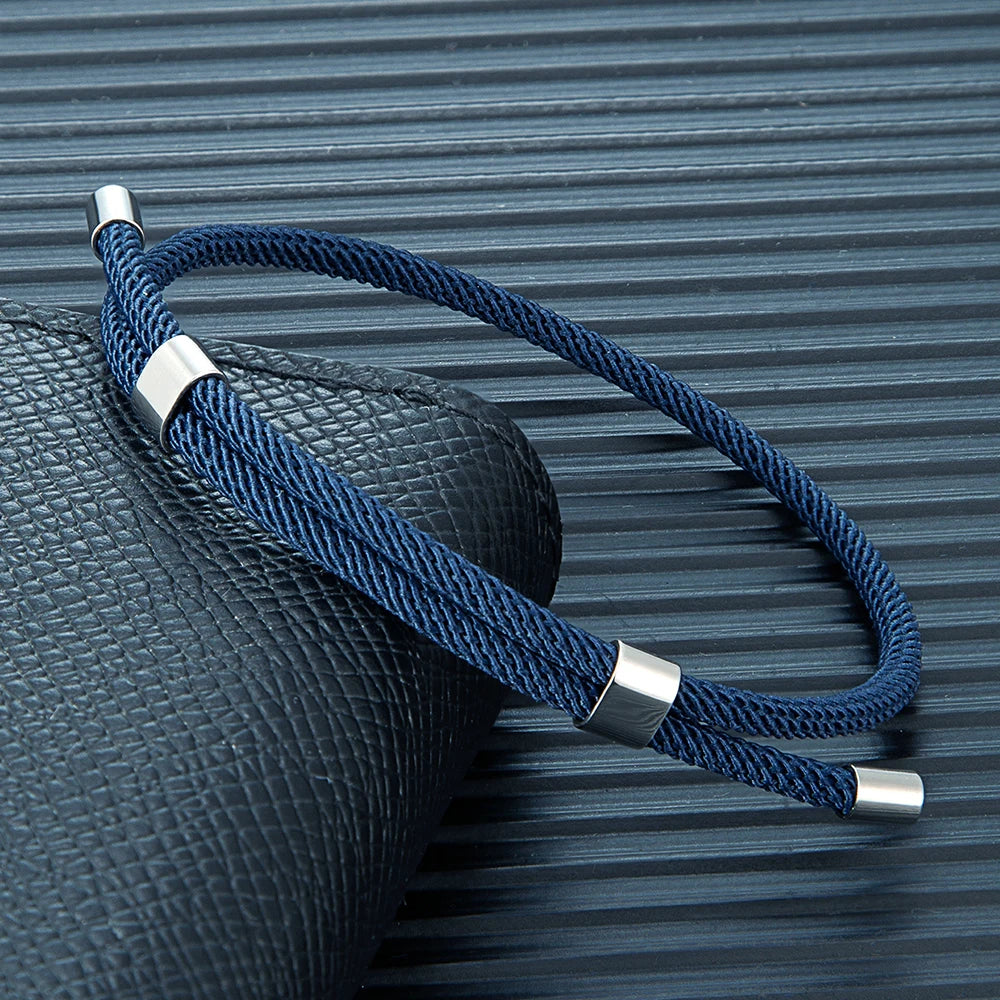MKENDN Simple Style Men Women Bracelet 3mm Durable Marine Rope With Polished Steel Closure Jewelry Summer Beach Gifts - Madeinsea©