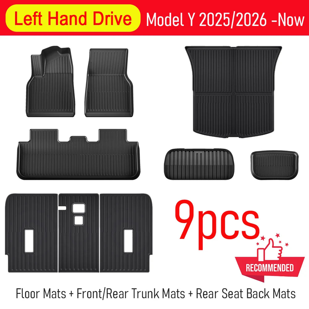 for Tesla Model Y Juniper 2025 2026 Car Floor Mats Cargo Liner Trunk Mats Backrest Kick Pads Protection Car Interior Accessories - Madeinsea©
