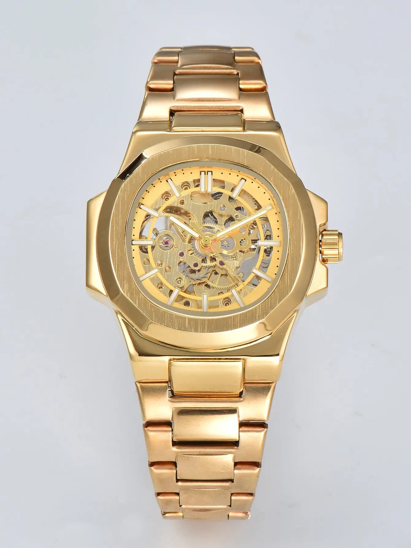 LONGLUX HOT SALE automatic mechanical men watch wholesale no logo waterproof skeleton business  stainless steel gift watch - Madeinsea©