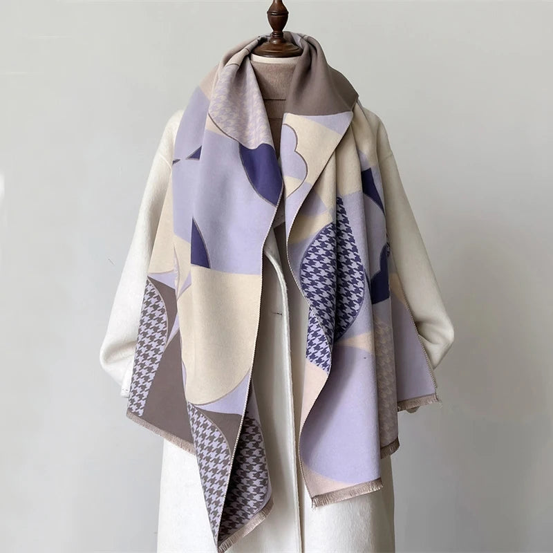 Cashmere Scarf for Women Thick Warm Winter Blanket Brand Female Luxury Quality Shawl Wrap Bufanda 2024 Poncho Echarpe Pashmina - Madeinsea©