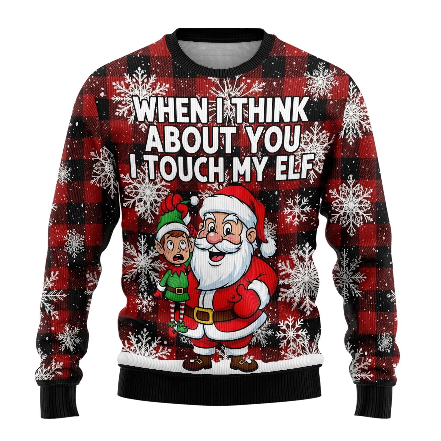 Hilarious Ho Ho Ugly Christmas Sweater Naughty Santa Womens Sweaters Crewneck Sweatshirt Funny Unisex Pullovers Mens Sweater