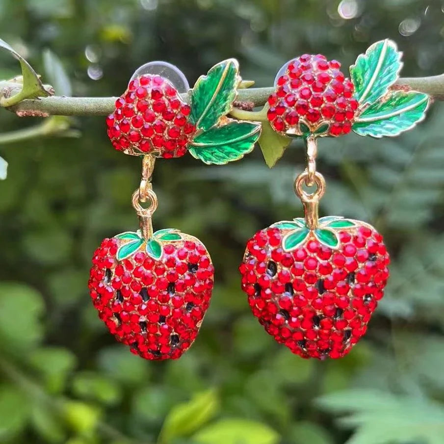 Zvoijio New Sweet Temperament Wave Dot Leaf Flower Earrings