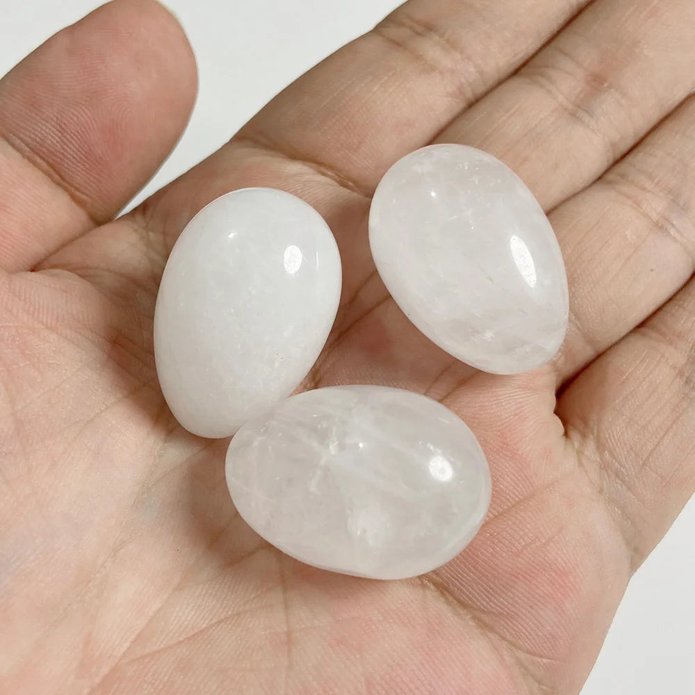 20x30mm Natural Egg Shape Stone Ornament Opal Quartzs Power Minerals Polished Reiki Fish Tank Home Decoration Jewelry Gifts