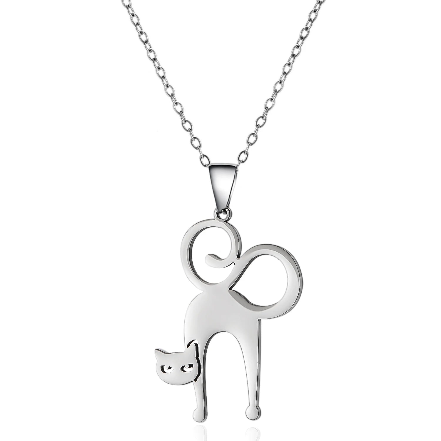 Stainless Steel Simple Personalized Ghost Pendant Necklace For Women Men Funny Pumpkin Clavicle Choker Halloween Party Jewelry