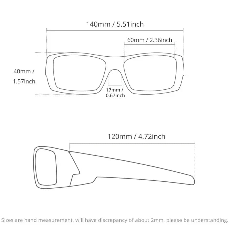 KDEAM Polarisierte Sonnenbrille für Damen und Herren, Autofahrerbrille, rechteckige Sonnenbrille für Herren, vielseitiger Augenschutz, UV400-Schutz