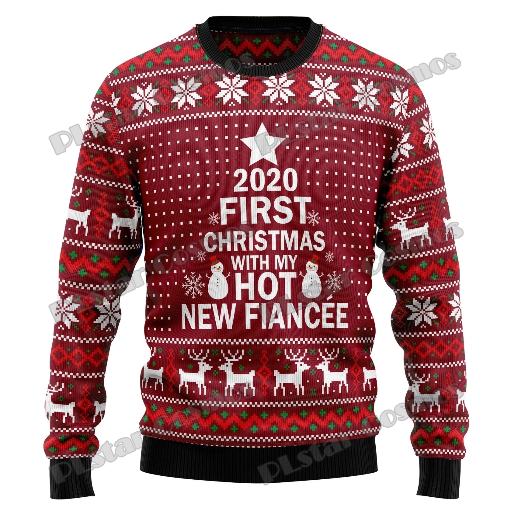 Funny Horse Christmas Graphic 3D Printed Fashion Men's Ugly Christmas Sweater Winter Unisex Casual Knit Pullover Sweater MYY15