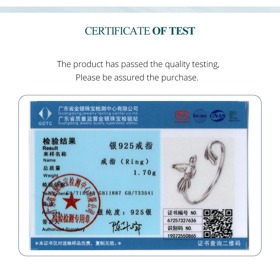 Bamoer 925 Sterling Silber Eisvogel Emaille Offener Ring Verstellbarer 3D Vogelform Ring für Damen Mädchen Lebhafte Geburtstagswünsche Geschenk