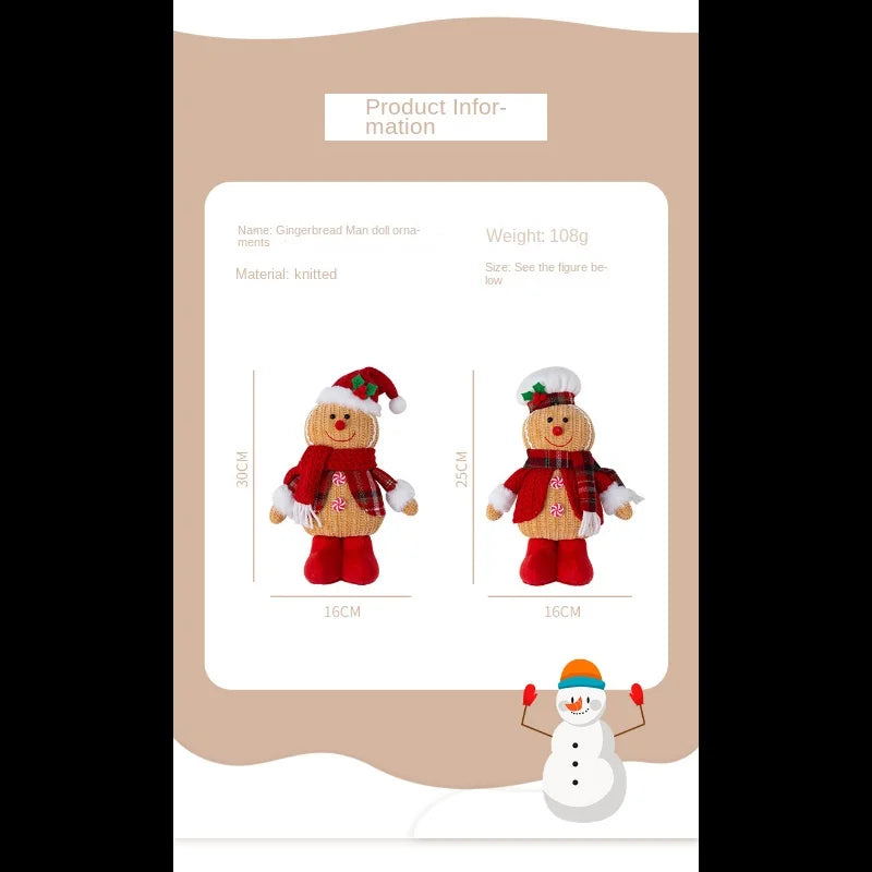Christmas Gingerbread Man Doll Creative Doll Ornaments Christmas Decorations Scene Decoration Hotel Mall Props