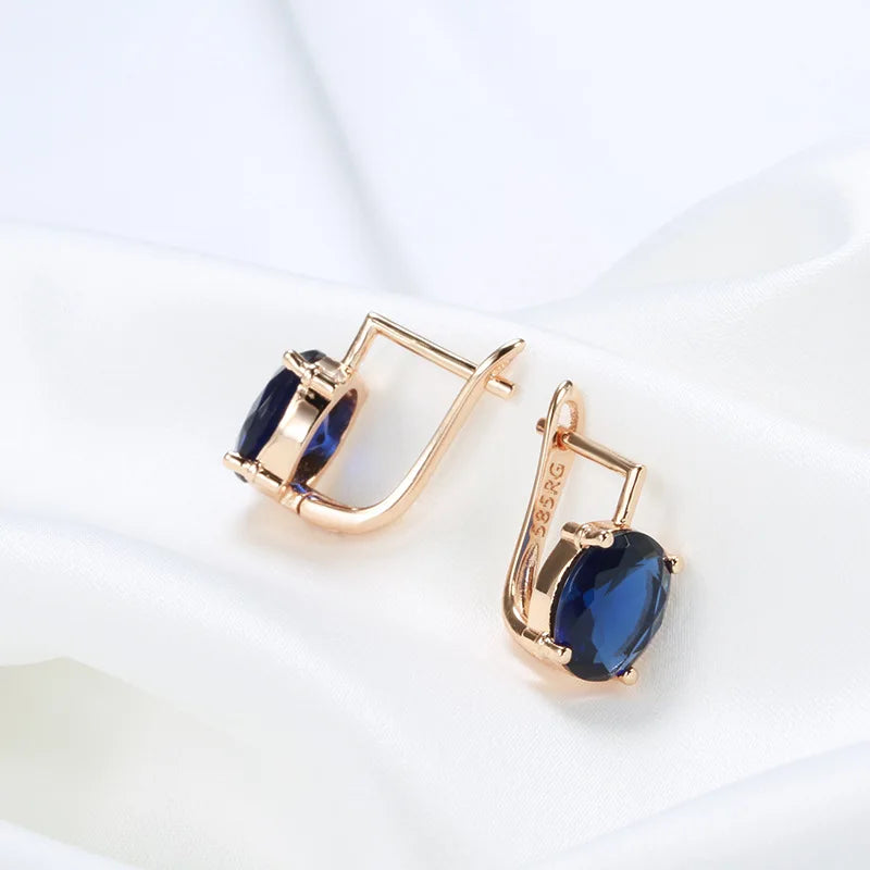 Real 14k Gold sapphire earring for Women To Join Party Peridot Gemstone Anillos De Wedding Diamante Engagement Jewelry - Madeinsea©