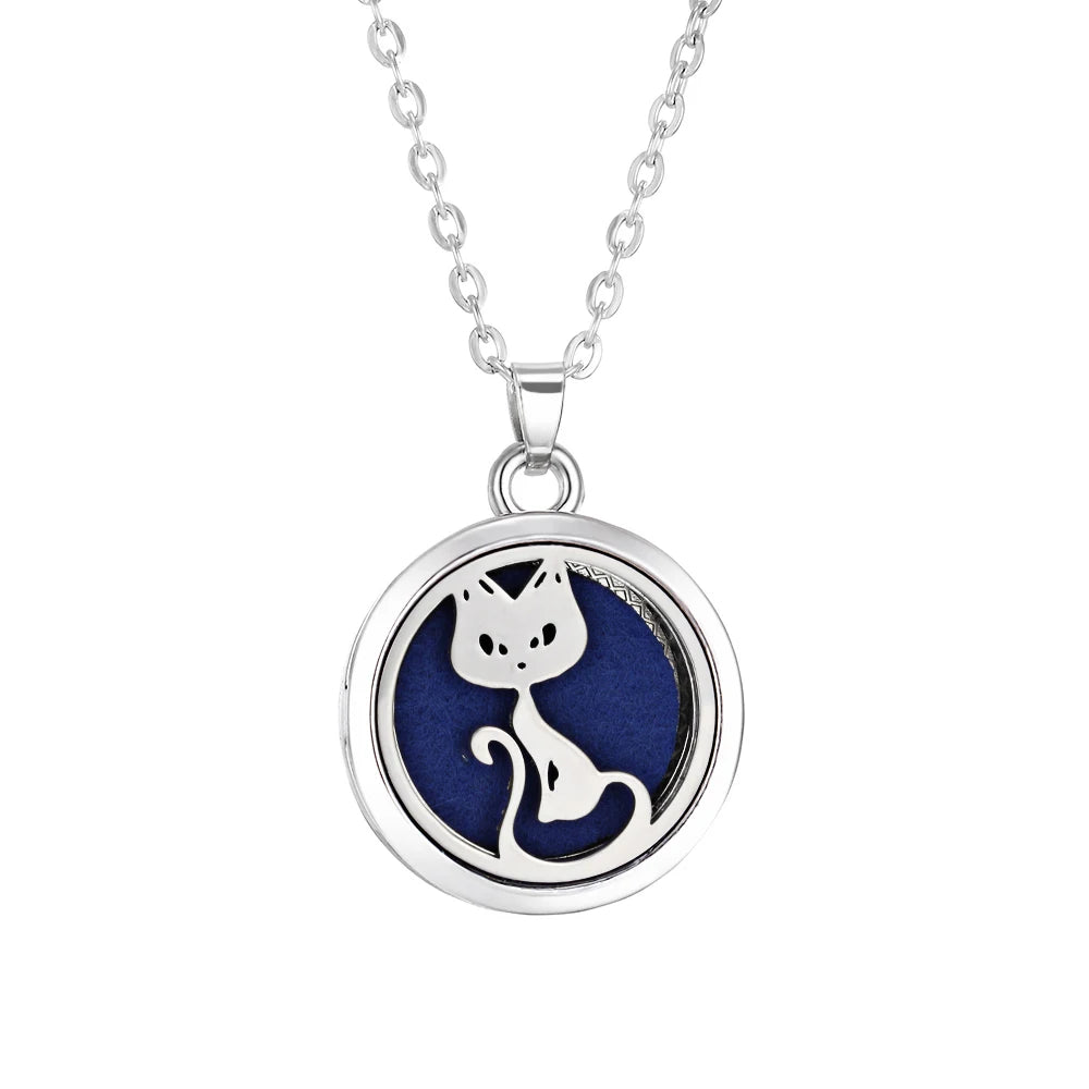 Tree of Life Aromatherapy Necklace Perfume Essential Oil Diffuser Alloy Stainless Steel  Locket Pendant Aroma Diffuser Necklace - Madeinsea©