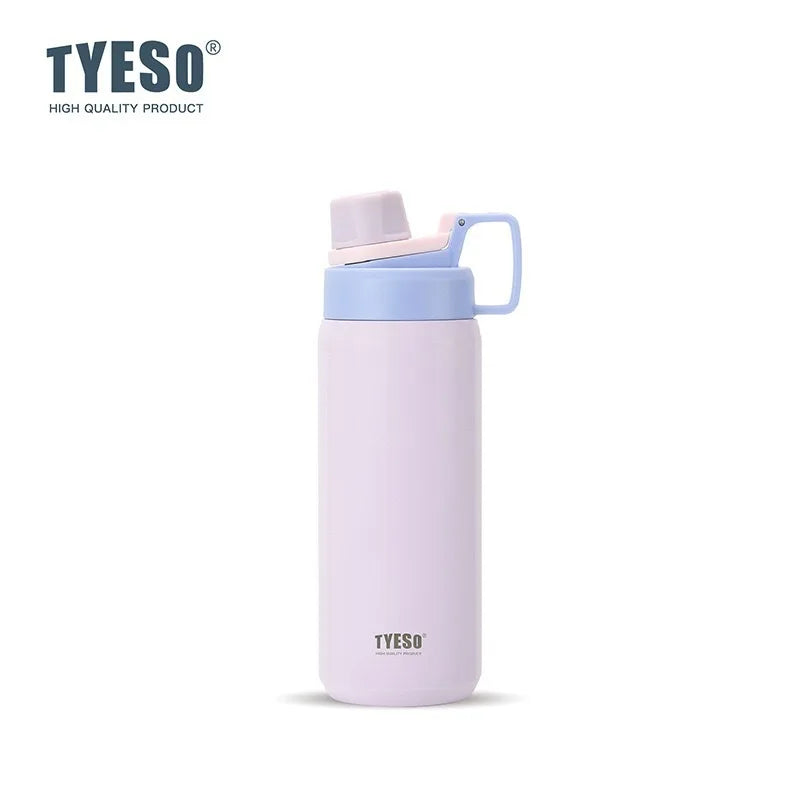 TYESO Insulated Water Bottle Stainless Steel Capacity Portable Tumbler for Outdoor Sports Fitness Travel Leakproof Ice Cold Cup