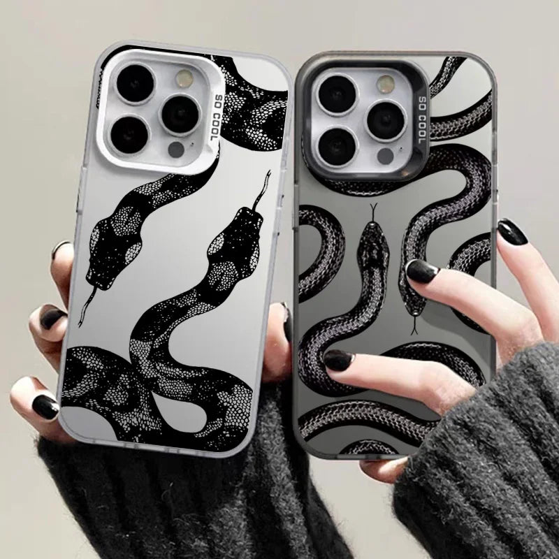 New Black Snake Phone Case For Xiaomi Mi 11 Lite 5G 14T 14 13T 13 12T 12 12X Poco F5 X5 X3 X6 M6 F6 Pro Shockproof Bumper Cover